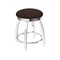 Holland Bar Stool Co 18" Swivel Vanity Stool, Chrome Finish, Rein Coffee Seat 80218CH025 - alternate 1